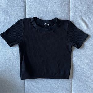 ZARA Ribbed Crop T-Shirt